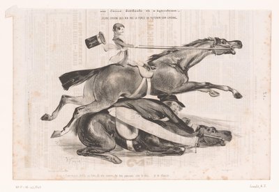 若い男が馬のコントロールを失う ジューン・グルーム・キ・ナ・パ・ラ・フォース・ド・レテニール・ソン・シュヴァル（オブジェクトのタイトル） Little Joys of Riding (シリーズタイトル) Les petits bonheurs de l