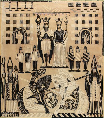 ロイヤル ジョイスティング、1928 年 3 月 (紙にガッシュ) 作： Alec Hunter