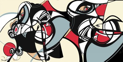 抽象的なキュビズムの顔 作： 