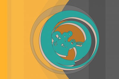 ダイナミックなティール色の渦 作： 