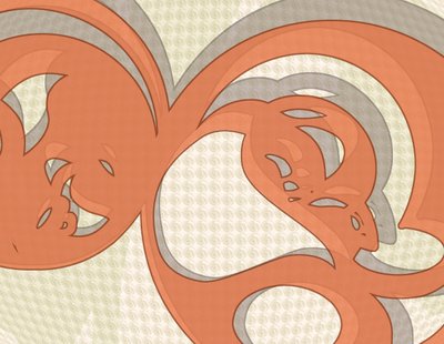 流れるような抽象的な曲線 作： 