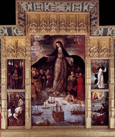 航海士の聖母、1505-36 作： Alejo Fernandez