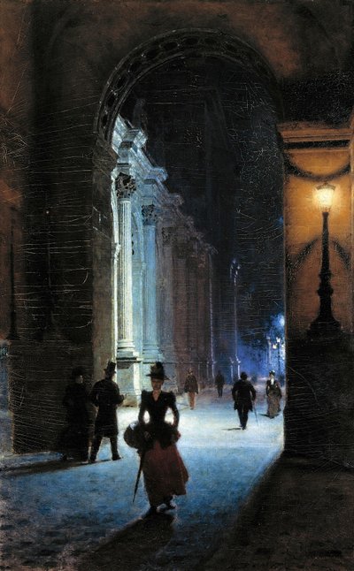 夜のルーブル美術館 作： Aleksander Gierymski