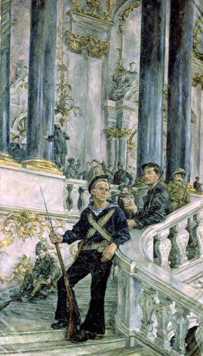 冬の宮殿の占領、1917年11月7日 作： Aleksandr Aleksandrovich Osmerkin