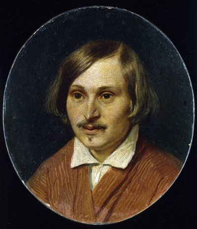 作家ニコラス ゴーゴリ (1809-1852) の肖像 (作者ニコライ ゴーゴリの肖像)。 Alexander Andreyevich Ivanov（1806-1858）による絵画、キャンバスに油彩 作： Aleksandr Andreevich Ivanov
