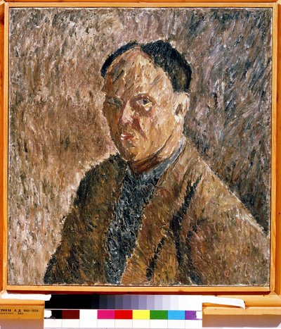 「オートポートレート」アレクサンドル・ダヴィドヴィッチ・ドレヴィン (1889-1938) 1923年国立トレチャコフ美術館、モスクワ 作： Aleksandr Davidovic Drevin