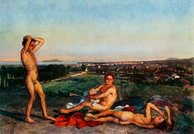 ナポリ湾のビーチで、1830年代、1965年。 作： Aleksandr Ivanov