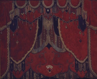 演劇劇のメインカーテンのデザイン1917年、M。レルモントフの仮面舞踏会 作： Aleksandr Jakovlevic Golovin