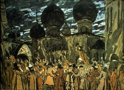 演劇作品の舞台デザイン、1901 作： Aleksandr Jakovlevic Golovin