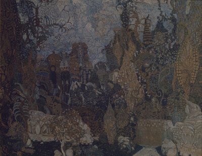 バレエの舞台デザイン、I。Stravinsky作のFirebird、1910年 作： Aleksandr Jakovlevic Golovin