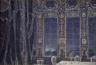 J.-Bによる劇ドン・ファンの舞台デザイン。モリエール、1910年 作： Aleksandr Jakovlevic Golovin