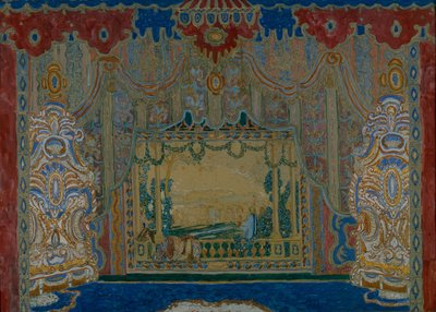 劇場の舞台デザイン、モリエール作「ドンファン」（1910年） 作： Aleksandr Jakovlevic Golovin