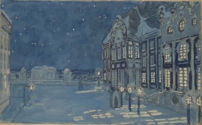 冬の宮殿。オペラの舞台デザインA.コレシェンコ作の氷の家、1901 作： Aleksandr Jakovlevic Golovin