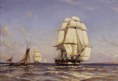 ロシアのフリゲート水星、1879 作： Aleksandr Karlovich Beggrov