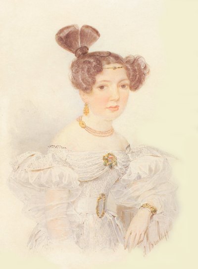 エカテリーナイヴァノフナザグリャジスカヤの肖像1779-1842 作： Aleksandr Pavlovich Bryullov
