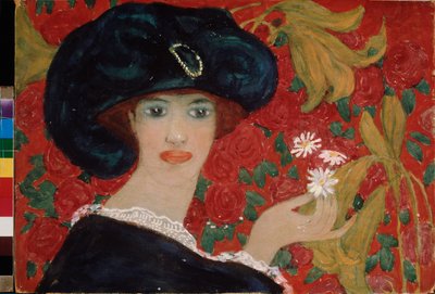 椿姫。 Alexander Vasilyevich Shevchenko (Alexandre Chevtchenko) (1883-1948) の作品、段ボールに水彩とグワッシュ 作： Aleksandr Vasilievich Shevchenko
