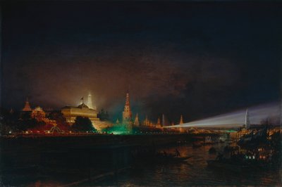 モスクワクレムリンの照明、1883年 作： Aleksei Petrovich Bogolyubov