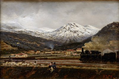 ボゴリウボフ（Alexei Petrovich Bogolyubov）（1824-1896）の「山の風景 作： Aleksei Petrovich Bogolyubov