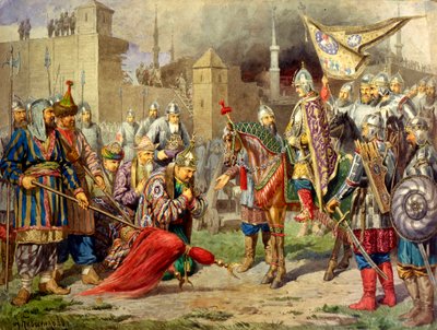 「1552 年にカザンを征服する皇帝イヴァン 4 世」、1880 年 作： Aleksey Kivshenko