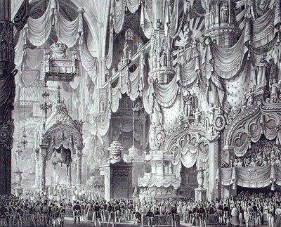 フェルディナンド1世(1793-1875)の戴冠式(ミラノ大聖堂) 作： Alessandro (after) Sanquirico