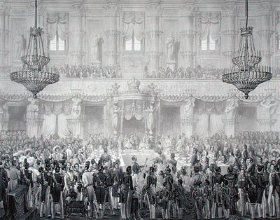 フェルディナンド1世(1793-1875)の戴冠式を記念した晩餐会 作： Alessandro (after) Sanquirico