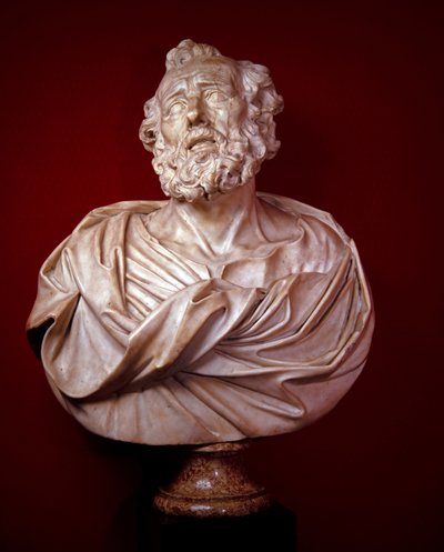 聖ペテロと聖パウロの大理石の胸像 作： Alessandro Algardi