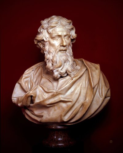 聖ペテロと聖パウロの大理石の胸像 作： Alessandro Algardi