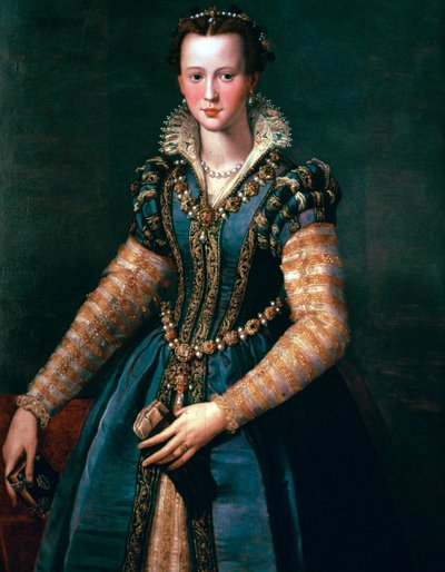 マリア・デ・メディチ、1555年。 作： Alessandro Allori