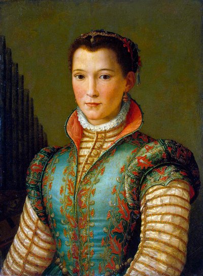 トレドのエレノアの肖像」1560年代   作： Alessandro Allori