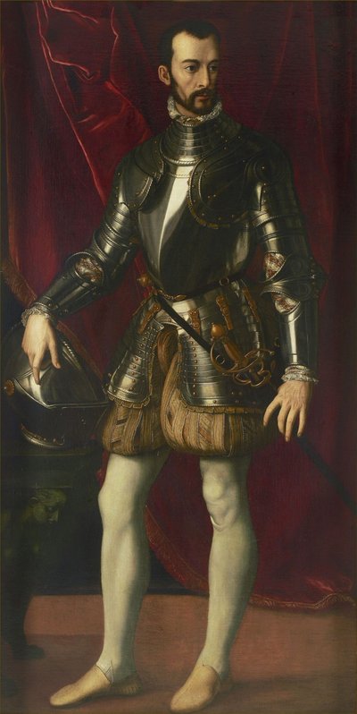 Francesco I de Medici 1541-1587、トスカーナ大公、1570-1575の肖像。 作： Alessandro Allori