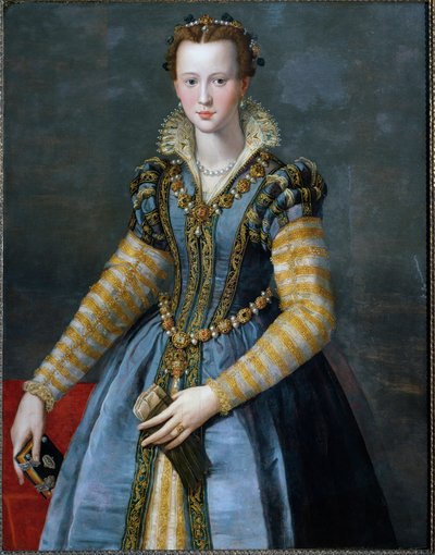 アンリ4世の妻であり、ルイ13世の母であるメディシス家のマリーの肖像 作： Alessandro Allori