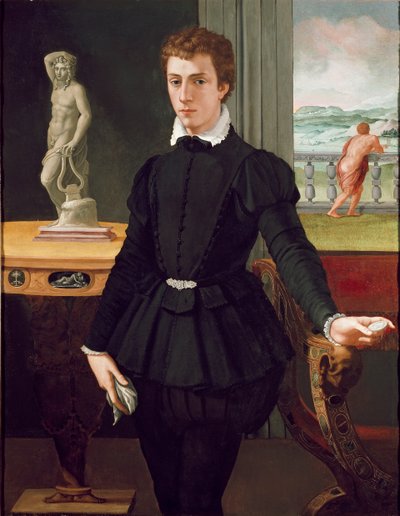 若い男の肖像、1560 年以降 作： Alessandro Allori