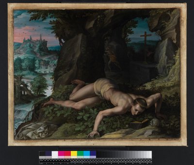 聖ベネディクトの誘惑、c.1587 作： Alessandro Allori