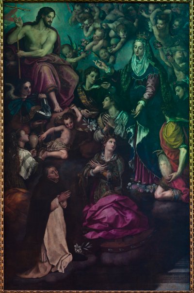 聖ヒヤシンスのビジョン 作： Alessandro Allori