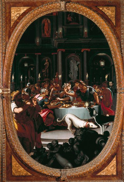 クレオパトラの晩餐会（絵画 作： Alessandro Allori