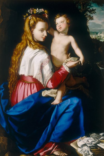 聖母と子 作： Alessandro Allori