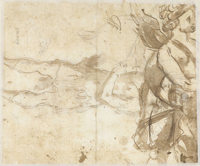 立っているアモール、弓を持っている 作： Alessandro Casolani (attributed to)
