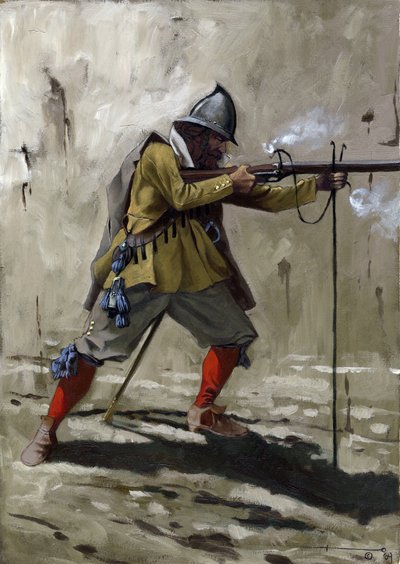 Um tercio, um navio da infantaria espanhola entre 1534 e 1704. Desenho de Alessandro Lonati 作： Alessandro Lonati