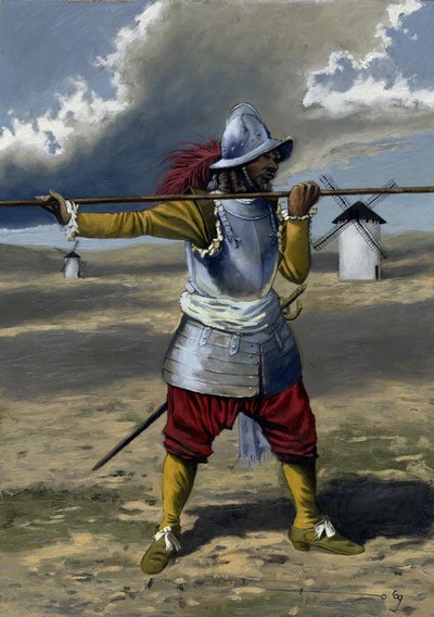 1534年から1704年までのスペイン歩兵のピキエであるテルシオ。アレッサンドロ・ロナティの絵 作： Alessandro Lonati