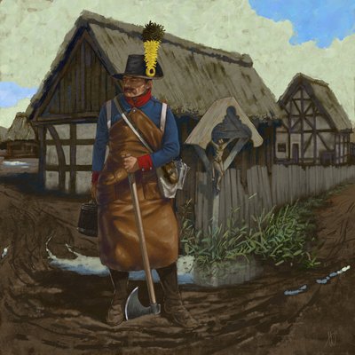 オーストリアの開拓使、1809年頃、2018年 作： Alessandro Lonati