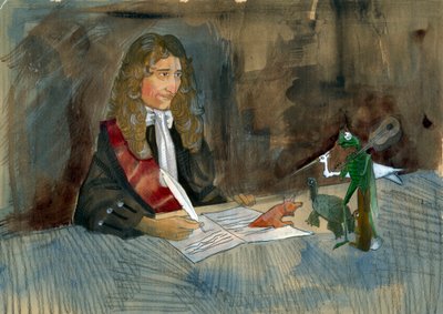 French writer Jean de la Fontaine looking at his characters of his fables Illustration by Alessandro Lonati   1458693   ja       japanese Successfully Translated  Original: Lady Fortescue Translat: Lady Fortescue 1436278 ja japanese Successfully Translated 作： Alessandro Lonati