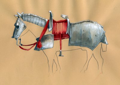 馬鎧 イラスト：アレッサンドロ・ロナティ 作： Alessandro Lonati