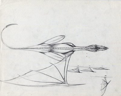 ファンタジー イラストの伝説的な動物: ドラゴンの研究 Alessandro Lonati による描画 作： Alessandro Lonati
