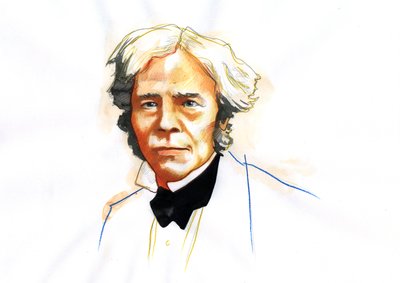 マイケル・ファラデー (1791-1867)。 イギリスの物理学者および化学者 作： Alessandro Lonati