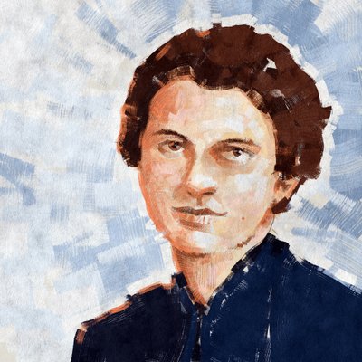 化学者ロザリンド・フランクリンの肖像、2023年（イラスト） 作： Alessandro Lonati