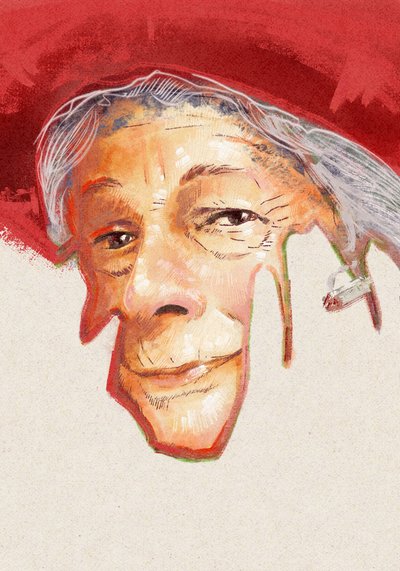 詩人ウィスワワ・シンボルスカの肖像、2023年（イラスト） 作： Alessandro Lonati
