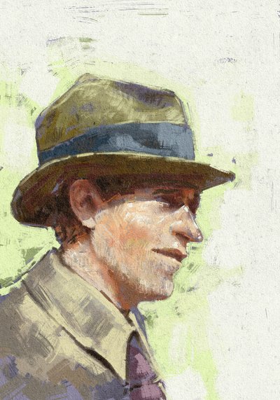 科学者エットーレ・マジョラナの肖像、2023年（イラスト） 作： Alessandro Lonati