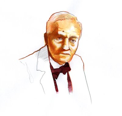 Retrato de Alexander Fleming, biólogo escocês (1881-1955) (Retrato do biólogo, farmacologista e botânico escocês Alexander Fleming) 作： Alessandro Lonati