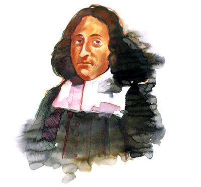 Baruch de Spinoza (1632 - 1677) の肖像オランダの哲学者、Bento de Spinosa または Benedictus de Spinoza または Benoit de Spinoza (Baruch Spinoza の肖像) としても知られています。 作： Alessandro Lonati