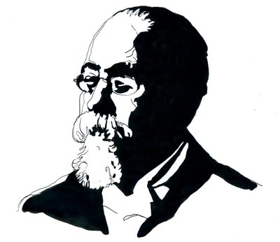 Cesare Lombroso (1835-1909) の肖像 イタリア犯罪学学校の創設者 作： Alessandro Lonati